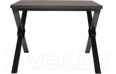 Обеденный стол Buro7 Икс-ромб Классика 120x80x76 (дуб мореный/черный)
