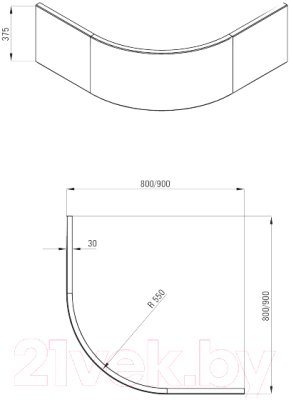 Душевой уголок Deante KYP 454K + KTD 042B + KTD 042O