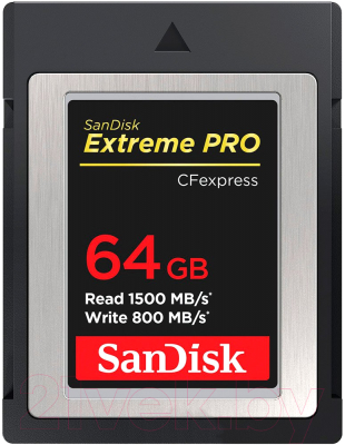 

Карта памяти SanDisk, Extreme Pro CF Express Card Type B 64GB (SDCFE-064G-GN4NN)