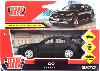 Автомобиль игрушечный Технопарк Infiniti qx70 / QX70-12MAT-BK (матовый)