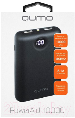

Портативное зарядное устройство Qumo, PowerAid S10000