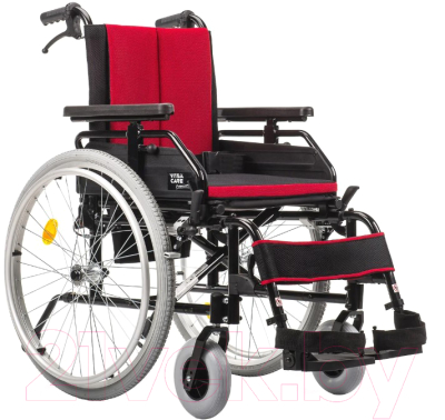 Кресло-коляска инвалидная Vitea Care Cameleon из алюминиевого сплава 20" 50см / VCWK9AC (красный)