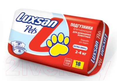 Подгузники для животных Luxsan Premium XS 2-4кг (18шт)