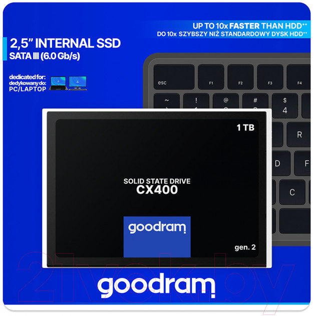 SSD диск Goodram CX400 1TB (SSDPR-CX400-01T-G2)