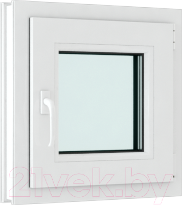 Окно ПВХ Rehau Roto Одностворчатое Поворотно-откидное правое 2 стекла (600x600x60)