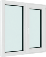 

Окно ПВХ, Roto Двухстворчатое Поворотно-откидное правое 3 стекла