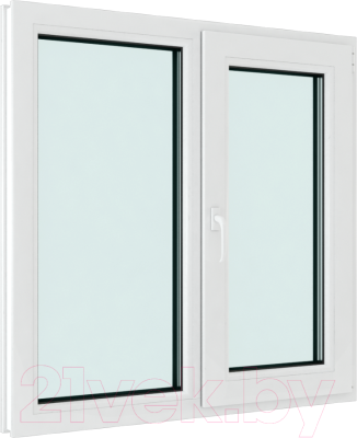 Окно ПВХ Rehau Roto Двухстворчатое Поворотно-откидное правое 2 стекла (1200x1000x60)