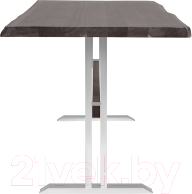 Обеденный стол Buro7 Двутавр с обзолом 110x80x76 (дуб мореный/белый)