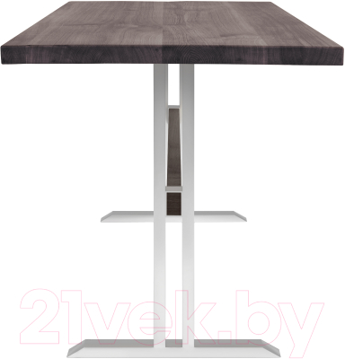 Обеденный стол Buro7 Двутавр Классика 120x80x76 (дуб мореный/белый)