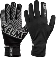 Перчатки вратарские Kelme Warm Golves / 9886404-015 (L, черный/серый) - 