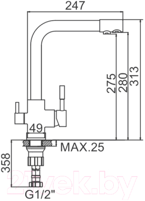 Смеситель Zerix LR4055K-3 / ZX0662 (светло-бежевый/матовый)