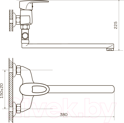 Смеситель Zerix EDL 180 / ZX0030