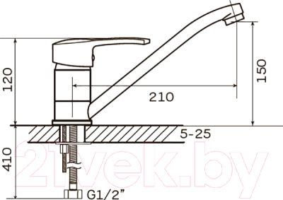 Смеситель Zerix Pan-A 279 / ZX0055