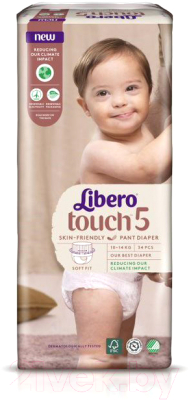 Подгузники-трусики детские Libero Touch 5 (34шт)