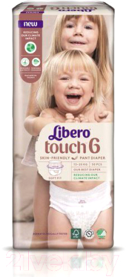 Подгузники-трусики детские Libero Touch 6 (30шт)