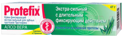 Крем для фиксации зубных протезов Protefix №1 Алоэ Вера экстра-сильный (40мл)