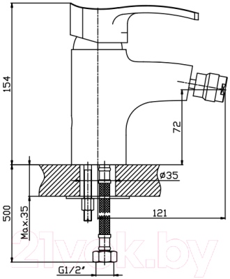 

Смеситель Zerix, Std 135 / ZX0183