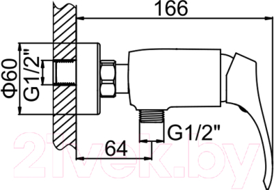 Смеситель Zerix LR2042C / LL0009 (бронза)