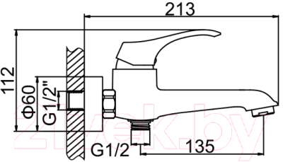 Смеситель Zerix LR3242C / LL0011 (бронза)