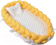 Кокон-гнездышко для новорожденных Farfello Косы / L5 (желтый) - 