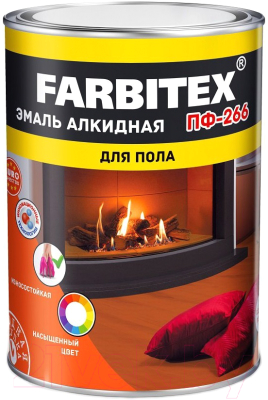 Эмаль Farbitex ПФ-266 (800г, желто-коричневый)