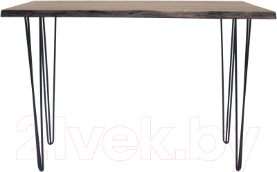 Обеденный стол Buro7 Грасхопер с обзолом 110x80x75 (дуб мореный/черный)