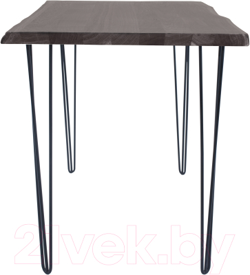 Обеденный стол Buro7 Грасхопер с обзолом 110x80x75 (дуб мореный/черный)