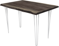 Обеденный стол Buro7 Грасхопер с обзолом 110x80x75 (дуб мореный/белый) - 