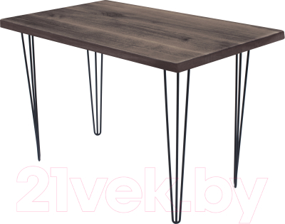 Обеденный стол Buro7 Грасхопер Классика 120x80x75 (дуб мореный/черный)