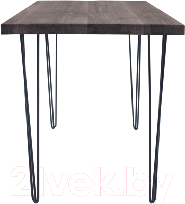 Обеденный стол Buro7 Грасхопер Классика 120x80x75 (дуб мореный/черный)