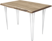 Обеденный стол Buro7 Грасхопер с обзолом 120x80x75 (дуб беленый/белый) - 