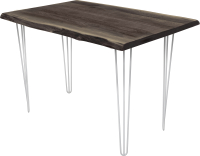 Обеденный стол Buro7 Грасхопер с обзолом 120x80x75 (дуб мореный/белый) - 