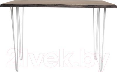Обеденный стол Buro7 Грасхопер с обзолом 120x80x75 (дуб мореный/белый)