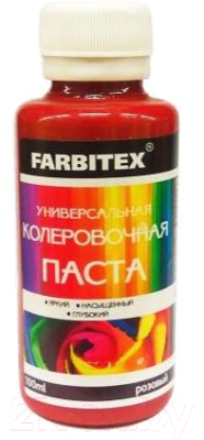 

Колеровочная паста Farbitex, Розовый, Универсальная