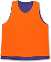 Манишка футбольная Спортивные мастерские SM-370 (M, оранжевый/синий) - 