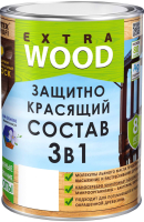 Защитно-декоративный состав Farbitex Profi Wood Extra 3в1 (800мл, каштан) - 