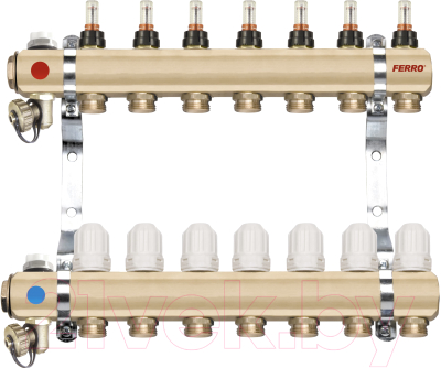 

Коллекторная группа отопления Ferro, RZP07S 1”