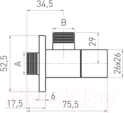 Подключение для душевого шланга Ferro Quadro Z293