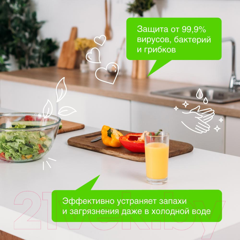 Мыло жидкое Synergetic Антибактериальное для кухни и мытья рук лемонграсс и мята (3.5л) — фото 3