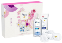 

Набор косметики для лица Dove, мицеллярная вода+крем-гель для умывания+повязка для волос