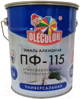 Эмаль Olecolor ПФ-115 (20кг, синий)