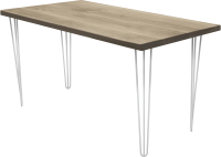 Обеденный стол Buro7 Грасхопер Классика 150x80x75 (дуб беленый/белый) - 