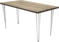 Обеденный стол Buro7 Грасхопер Классика 150x80x75 (дуб беленый/серебристый) - 