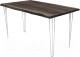 Обеденный стол Buro7 Грасхопер с обзолом 150x80x75 (дуб мореный/белый) - 