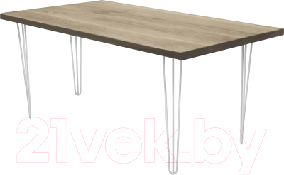 Обеденный стол Buro7 Грасхопер Классика 180x80x75 (дуб беленый/белый)
