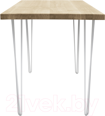 Обеденный стол Buro7 Грасхопер Классика 180x80x75 (дуб беленый/белый)
