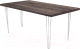 Обеденный стол Buro7 Грасхопер Классика 180x80x75 (дуб мореный/белый) - 