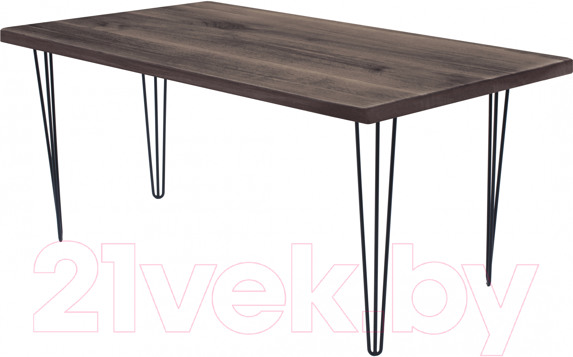 Обеденный стол Buro7 Грасхопер Классика 180x80x75 (дуб мореный/черный)