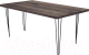 Обеденный стол Buro7 Грасхопер Классика 180x80x75 (дуб мореный/черный) - 