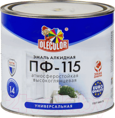 Эмаль Olecolor ПФ-115 (2.7кг, голубой)